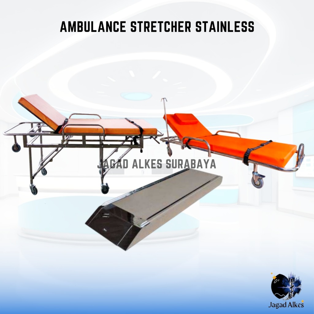 Strecher Ambulance Brankar Dorong Ambulance Strecher Ambulnace Stainless