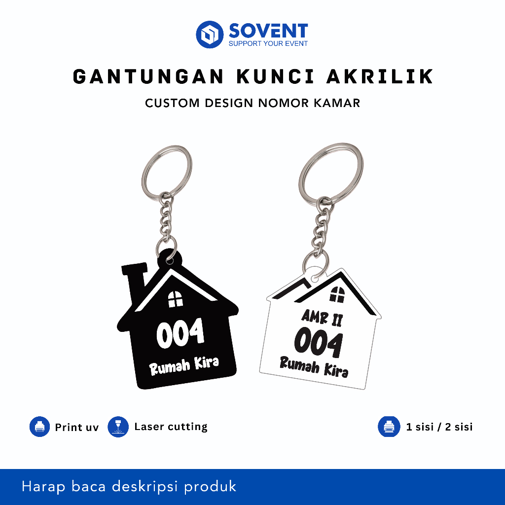 GANTUNGAN KUNCI NOMOR KAMAR / KEYCHAIN AKRILIK NOMOR RUMAH / KEYCHAIN AKRILIK NOMOR KAMAR RUMAH