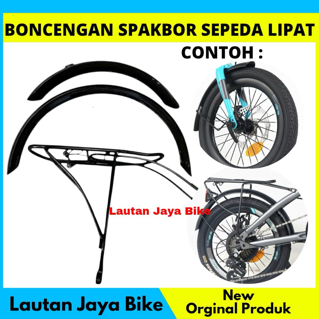 Boncengan sepeda lipat 16 inch dan Spakbor untuk Sepeda Lipat