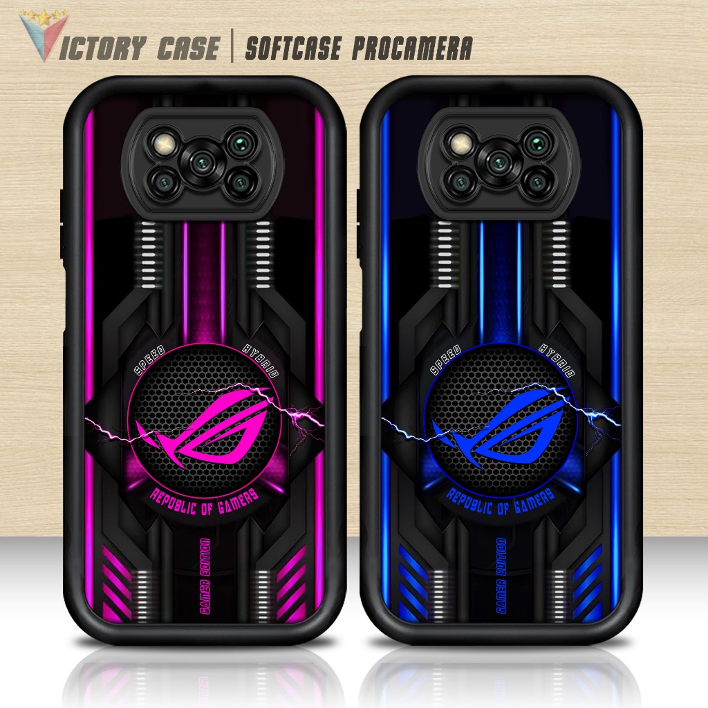 Case POCO X3/PRO/NFC Motif ( ROG3) Cover Handphone Softcase Glossy Anti Jamur