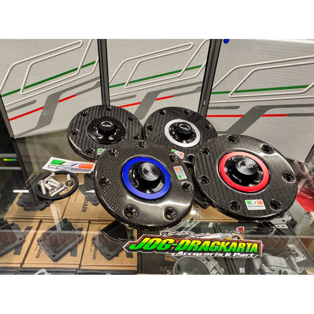 TUTUP TANGKI FUEL CAP CARBON KEVLAR CORSE PROJECT NINJA R SS RR NEW RR OLD ZX 150 KARBON CNC ORIGINA