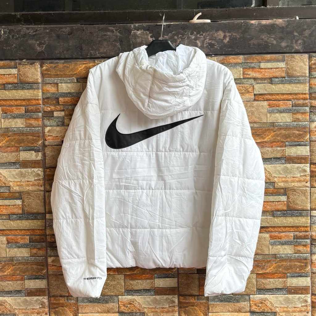 [Termurah] Nike Puffer Therma Fit White Jacket UNISEX