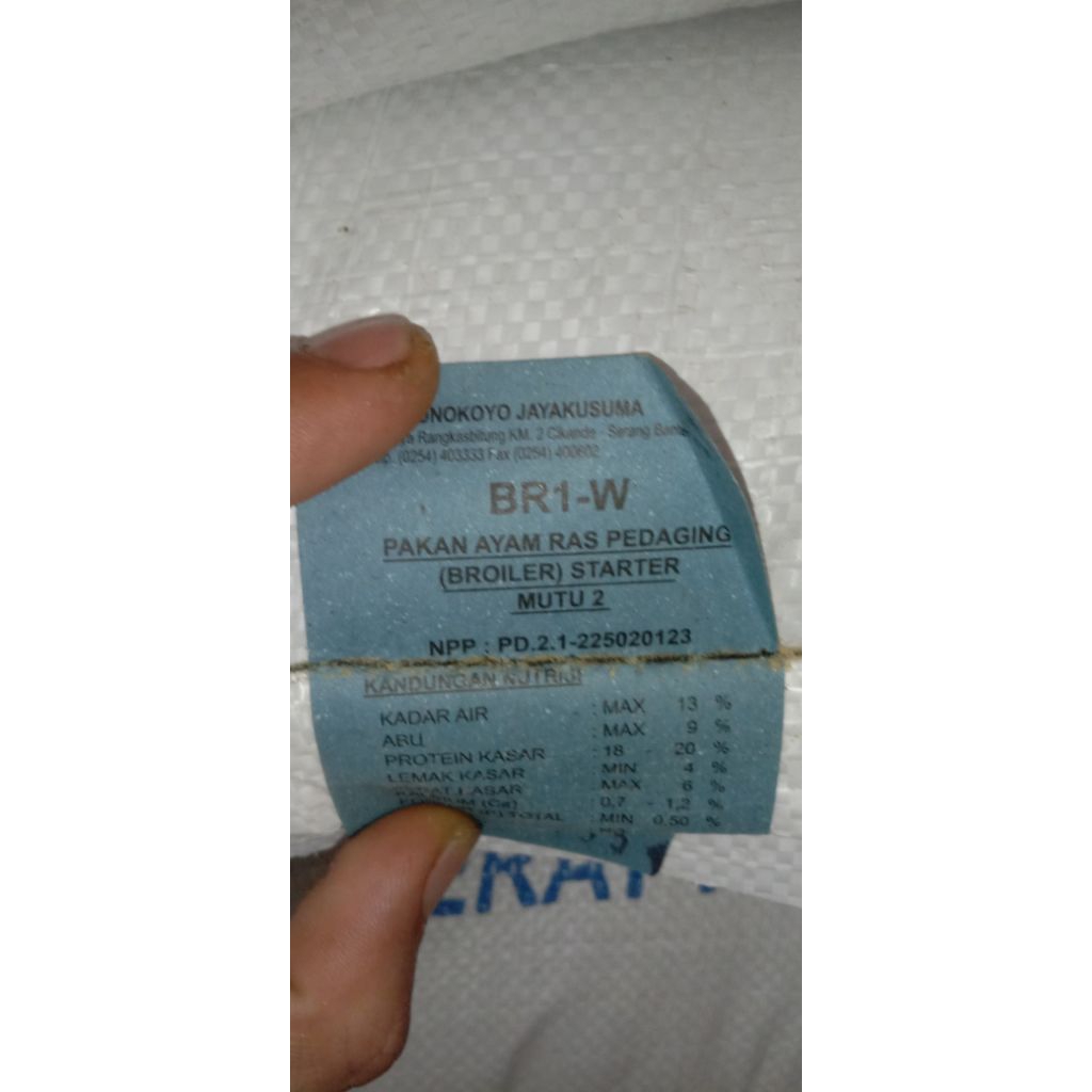 Xcamellyaa Pakan Ayam Pedaging Wonokoyo Br1-W Harga 1 Kg