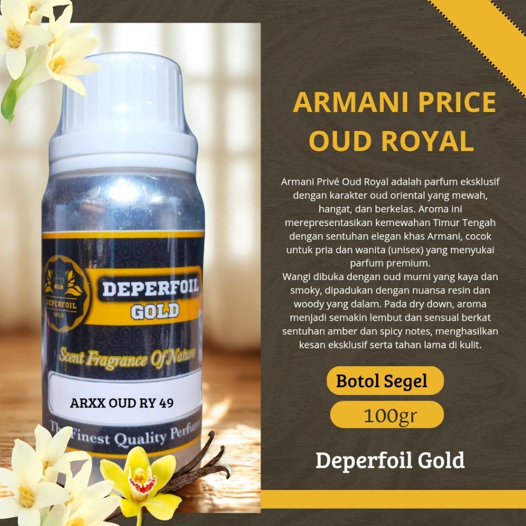 Deperfoil Gold Bibit Parfum Privé Oud Royal EDP | Parfum Oud Mewah Elegan | Deperfoil Gold