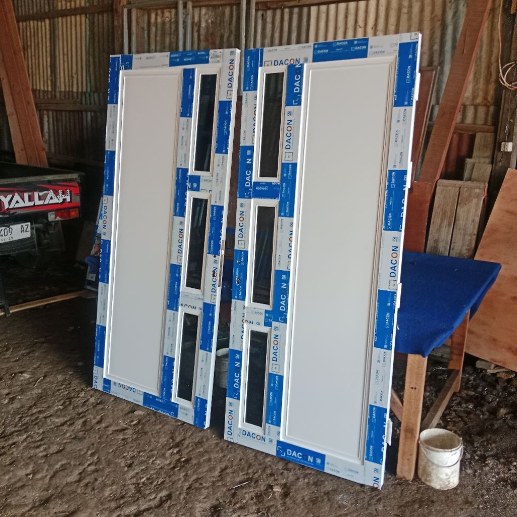 pintu aluminium acp + kusen DACON 3 in tersedia warna putih hitam coklat bisa custom ukuran sesuai k