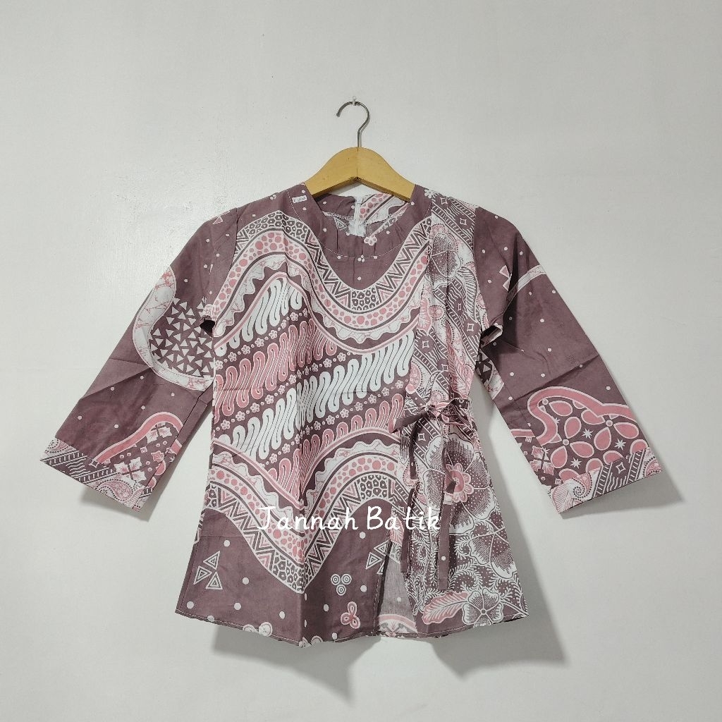 BLUS BATIK ANAK/ABG YASMIN LENGAN PANJANG TALI SAMPING//BLUS REMAJA//ATASAN BATIK WANITA