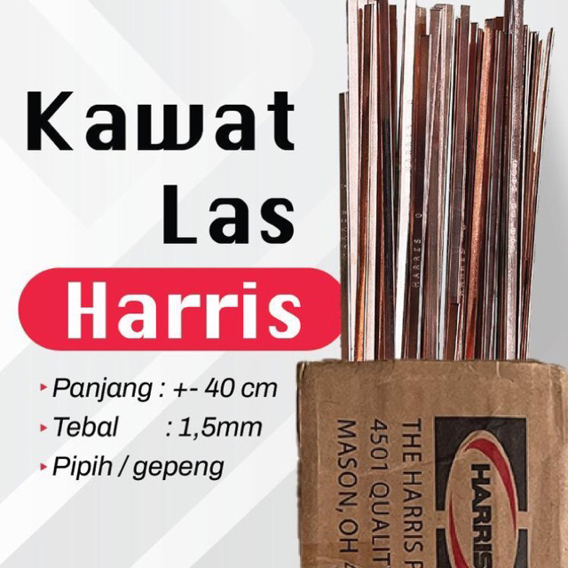 PERAK / KAWAT LAS TEMBAGA MERK HARRIS