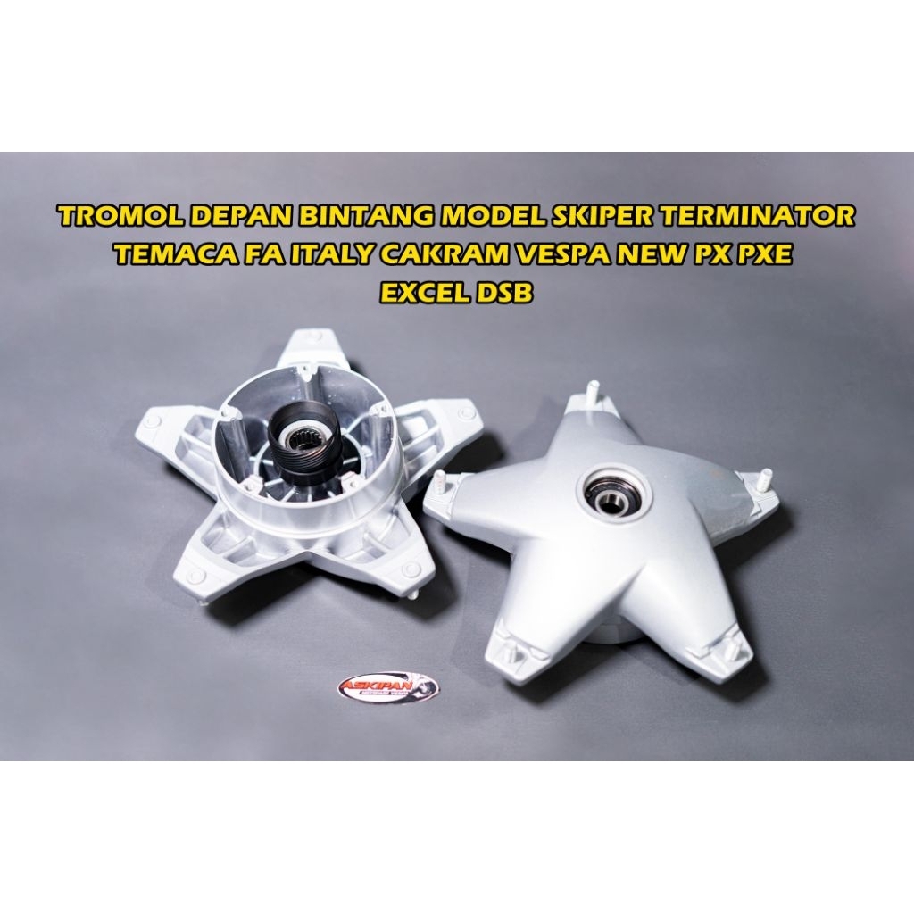 TROMOL DEPAN BINTANG MODEL SKIPER TERMINATOR TEMACA FA ITALY CAKRAM VESPA NEW PX PXE EXCEL DSB. PROD