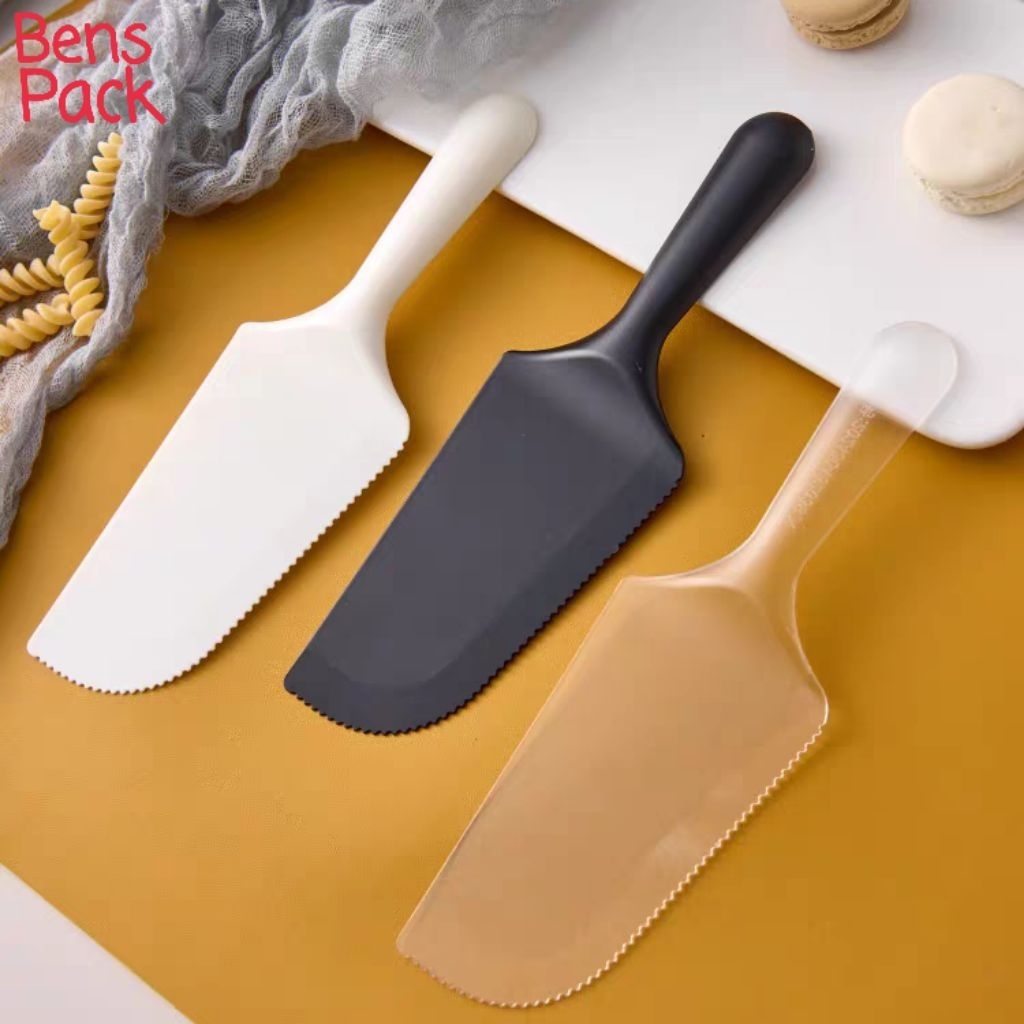 [1Pcs] Pisau Kue Plastik Pisau Kue Ultah Warna Warni Pisau Cake