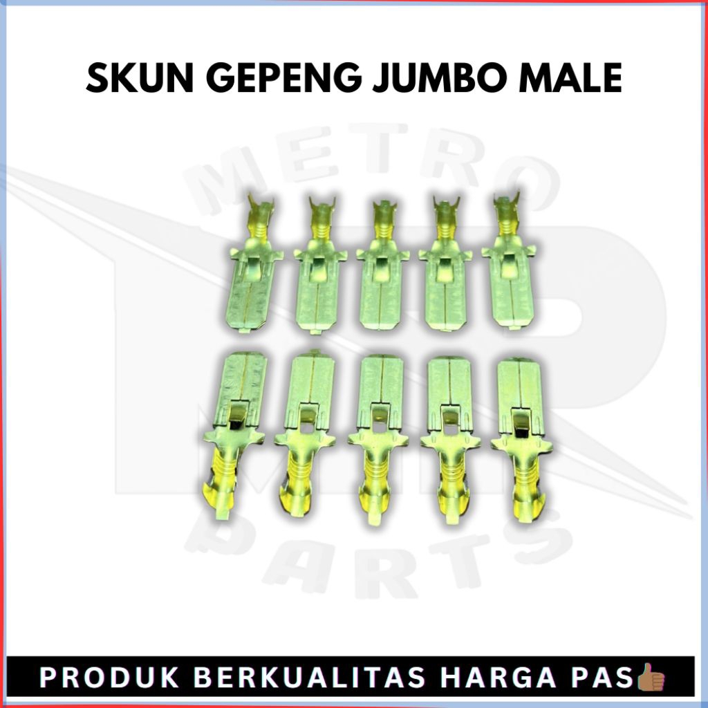 TERMINAL COWO JUMBO 7,8MM / SKUN COWO JUMBO / SKUN KABEL GEPENG MALE JUMBO / TERMINAL KABEL GEPENG M