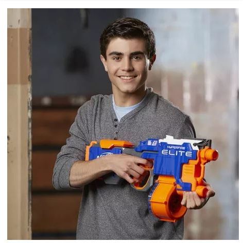 Nerf N Strike Elite Hyperfire Blaster 25-Dart Drum Plastik Baru