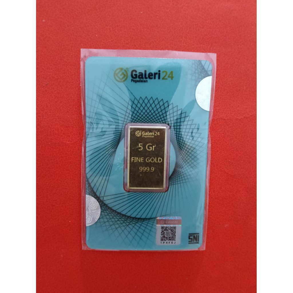 Logam Mulia Emas 5 Gram Galeri24 Pegadaian - Emas Murni 24 Karat, 999.9 Kadar, Investasi Aman