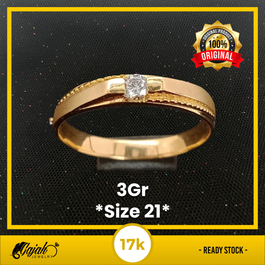 Cincin Emas 17K - Toko Emas Gajah - 3 Gram 3459
