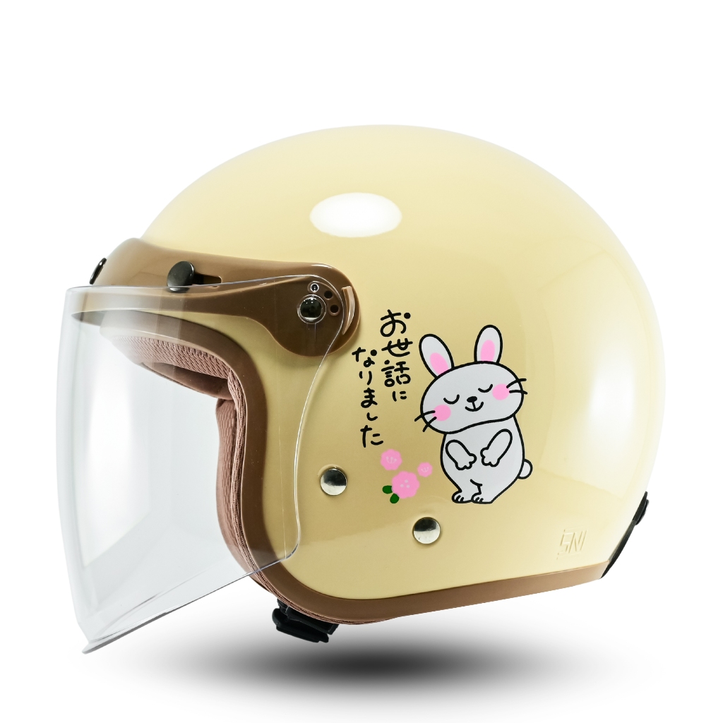 Bipplast Bogo Helm Terbaru Keren Kekinian Estetik Lucu Motif Bunny Helm Wanita 2025 SNI