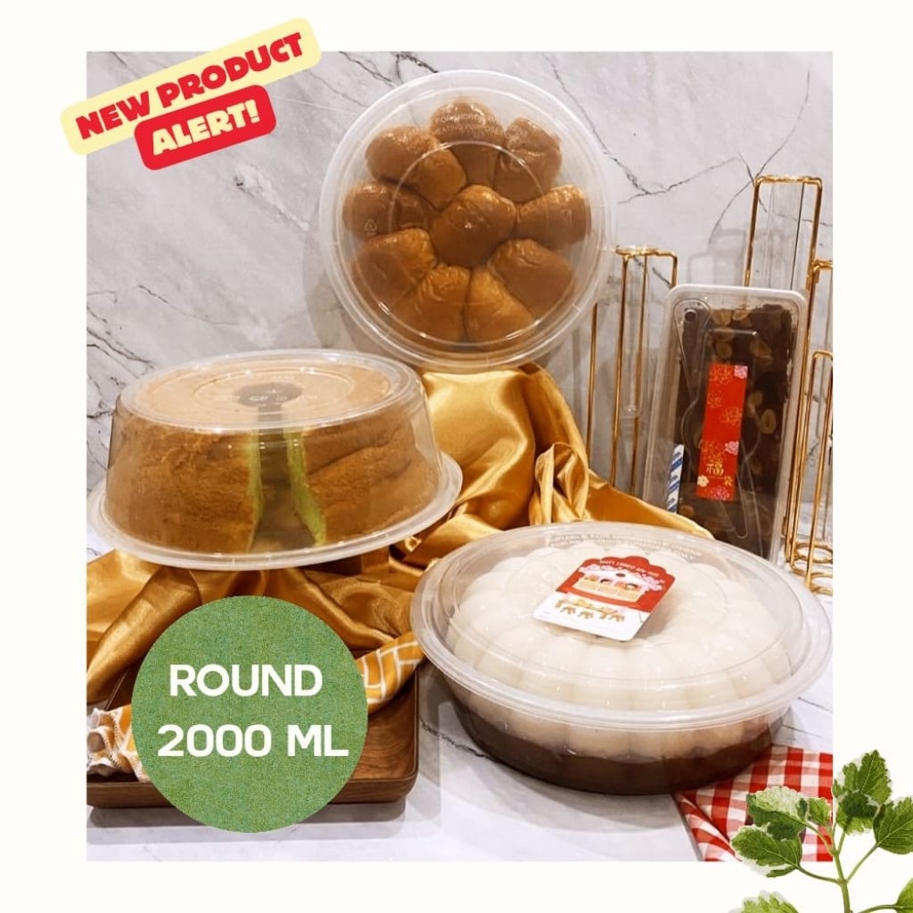 Thinwall Round 2000ml DM / Thinwall Mangkok 2000ml DM / Thinwall 2000ml ROU. Isi 10 set.