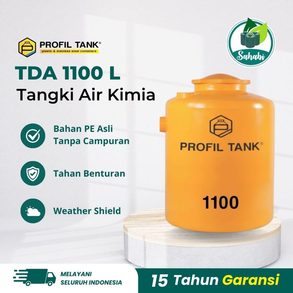 Tandon Air/Toren Air/Tangki Air Profil Tank TDA Kimia 1100 Liter