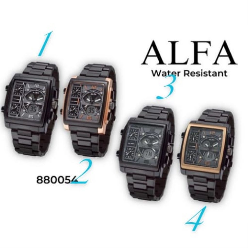 Jam Tangan Pria Alfa Petak Original