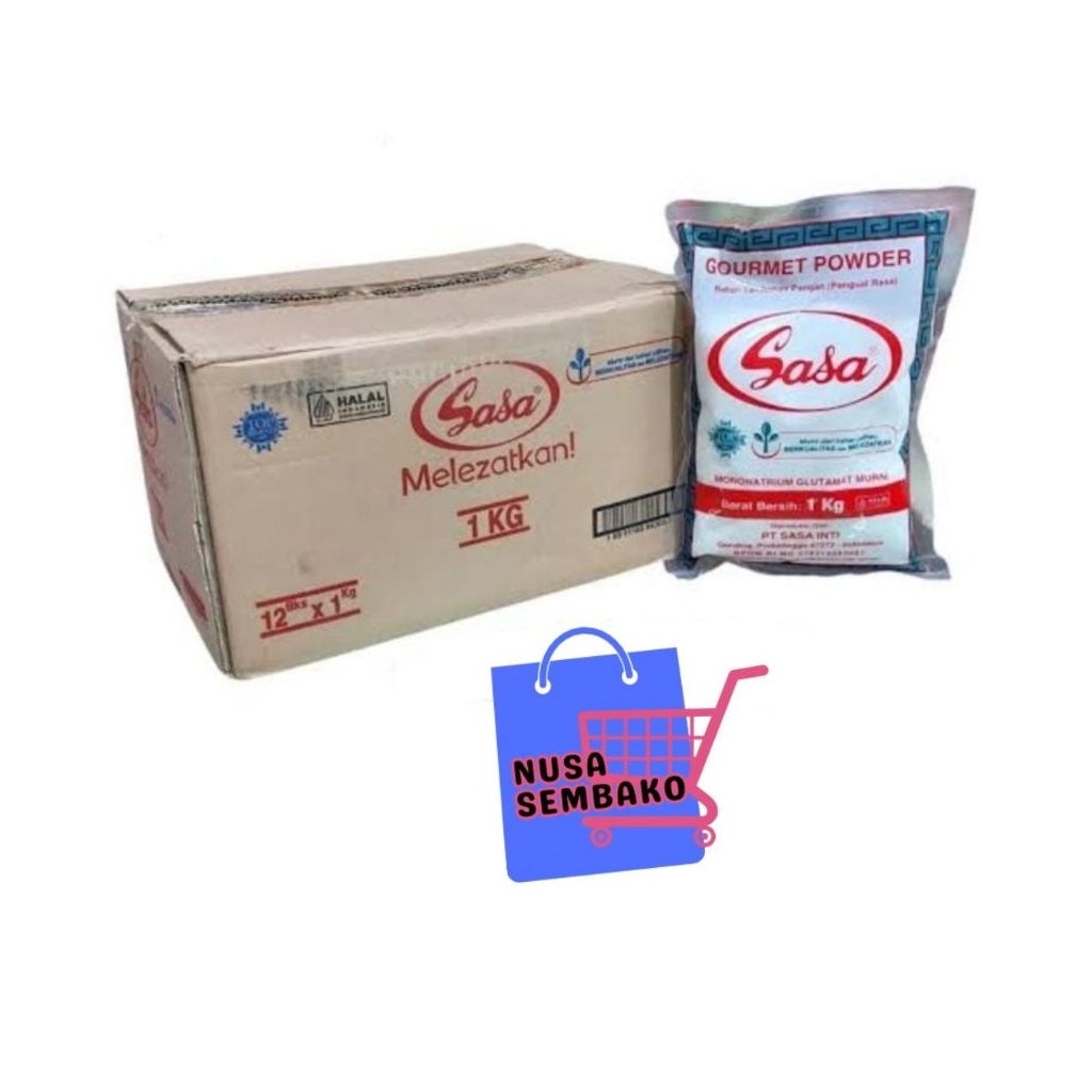 Sasa 1kg x 12 bungkus dus / Micin Sasa 1kg / Sasa Penyedap Rasa 1kg 12 bungkus karton