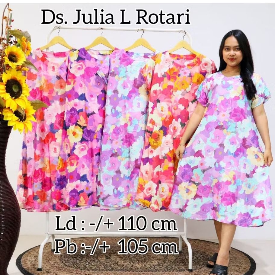DASTER JULIA AQILA RAYON ROTARY || MOTIF BUNGA KECIL