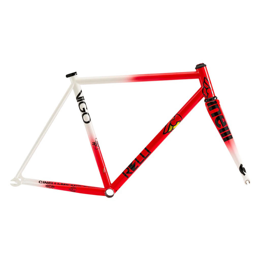 Frameset cinelli vigorelli steel red white size M fixie