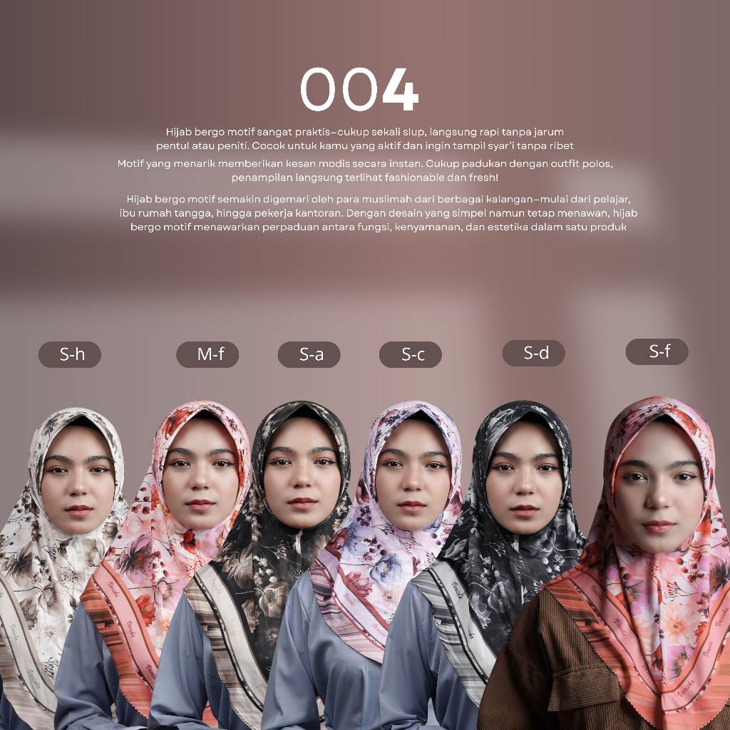 Bergo Hijab Instan Jersey Premium Varisha Printing Motif