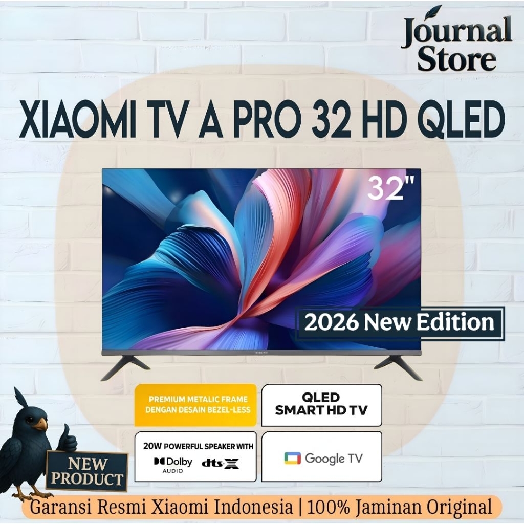 TV XIAOMI 32 Inch A PRO 32 2026 QLED  / A Pro 32 Inch GOOGLE TV  (MEDAN/LUAR KOTA)