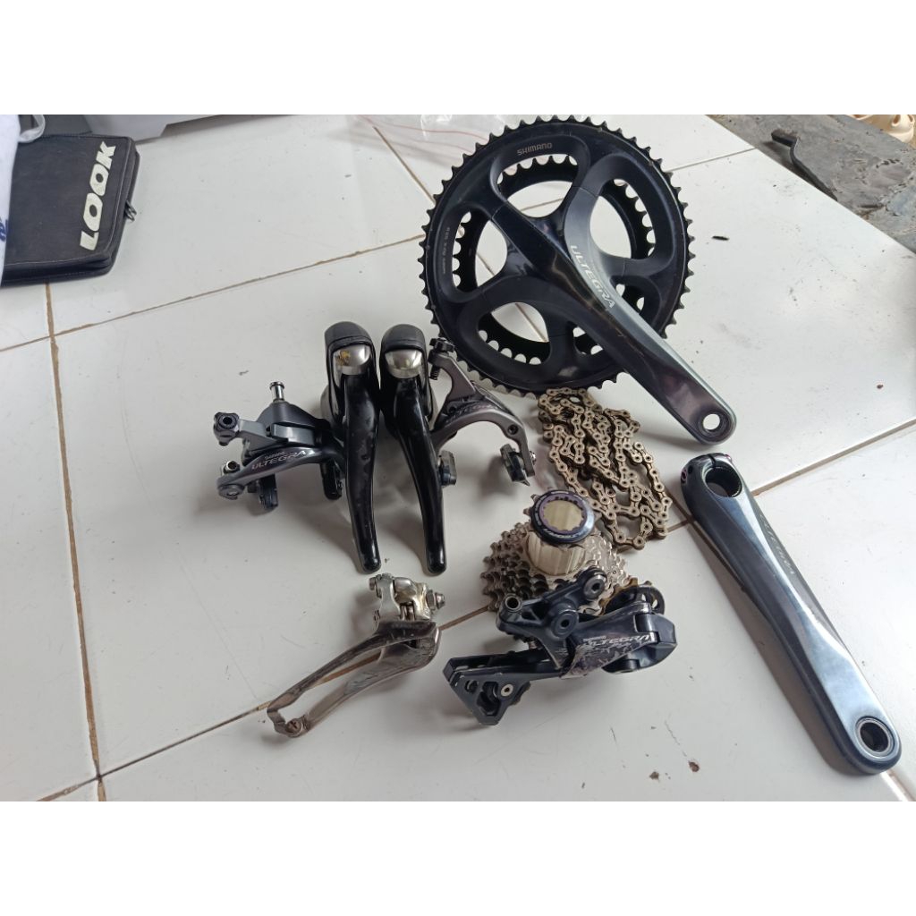 Groupset shimano ultegra mix 105*crankset ultegra 6700 arm 175 chainring 53-39*brifter shimano 105 5