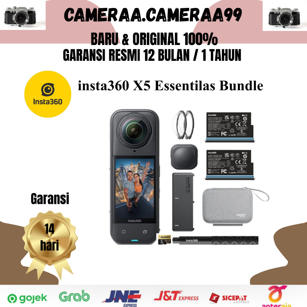 Insta360 X5 360 Action Camera / Insta 360 One X5 Motorcycle / Insta360 X5 Essential Bundle Original