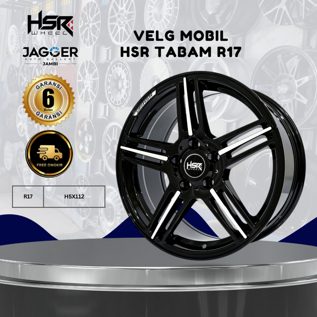 Velg HSR Tabam FE017 Ring 17 Lebar 8 PCD 5x112 ET45 RBMF Velg Racing Mobil Mercy C Class E Class GLC