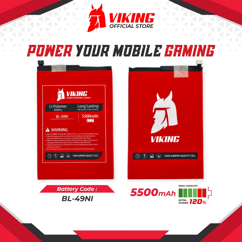 VIKING Baterai BL-49NI Double Power for Itel S23 / A60 / A60S / A70 Batre Batrai Ori Original Batter