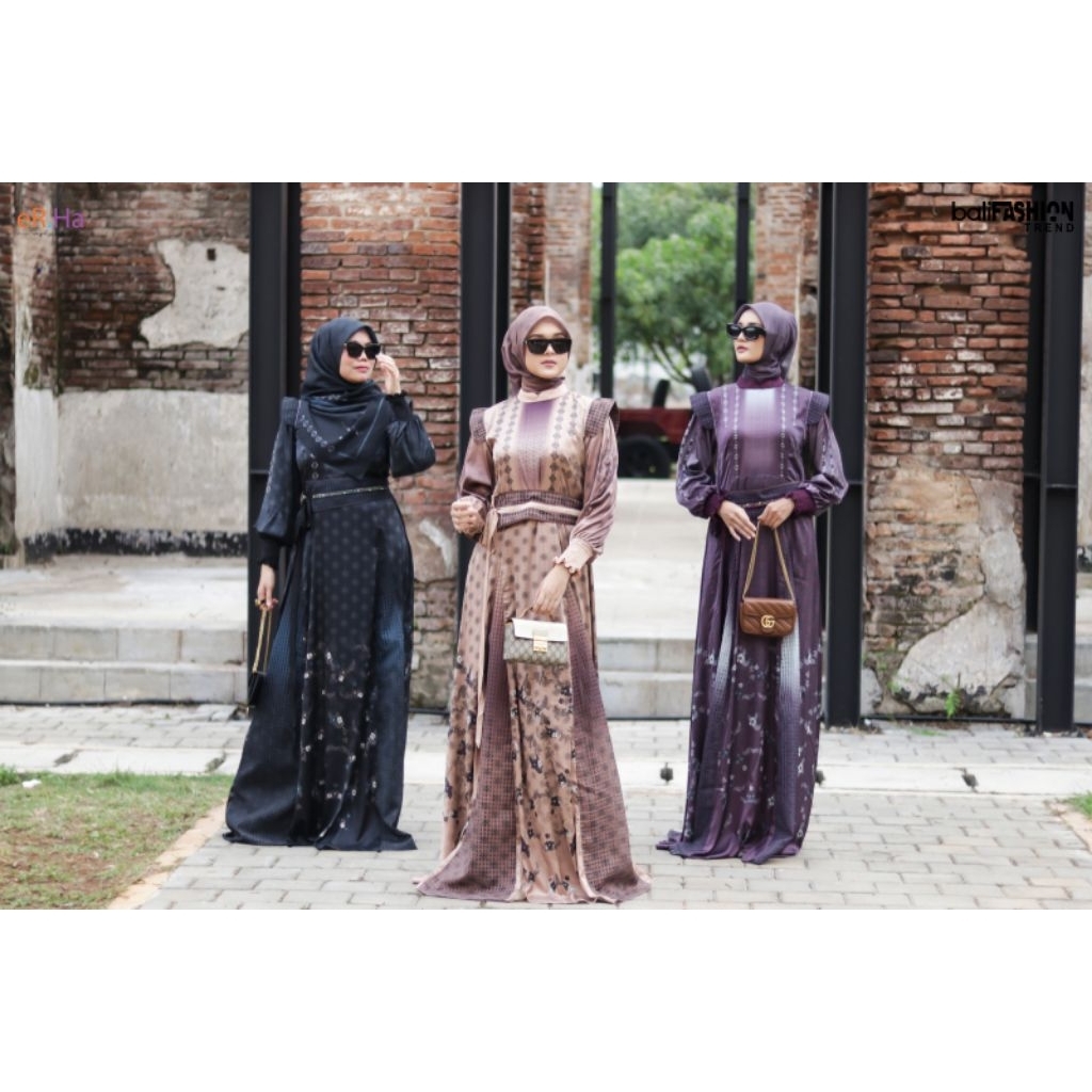 [ER.HA] GAMIS SYARI / DRESS SET  " SET LUSTRE" By Erha / Rindita Hijab