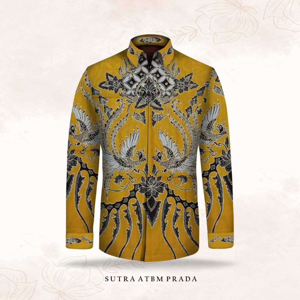 kain pola kemeja batik tulis sutra atbm prada batik premium -0987