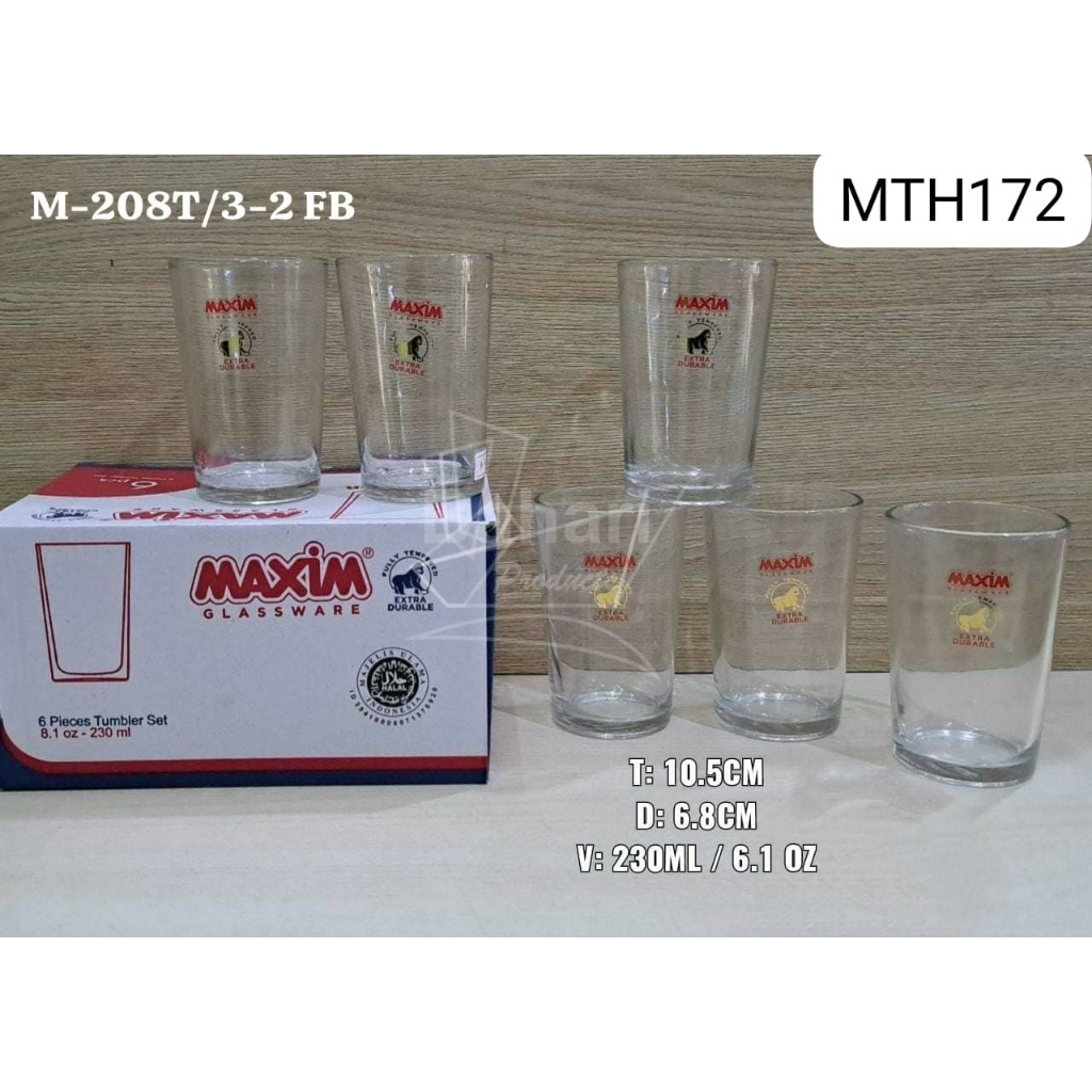 1 Set 6 Gelas Maxim Glassware