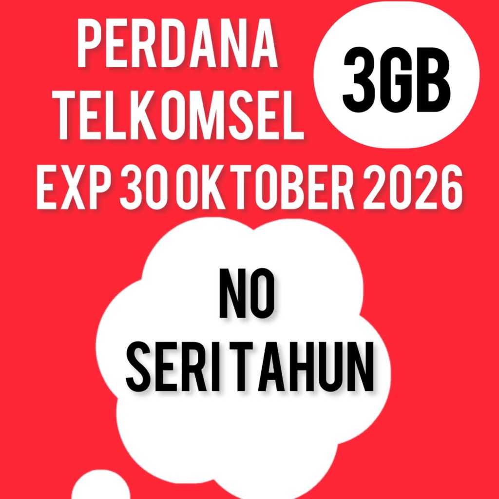 Kartu Perdana Telkomsel 3GB SERI TAHUN