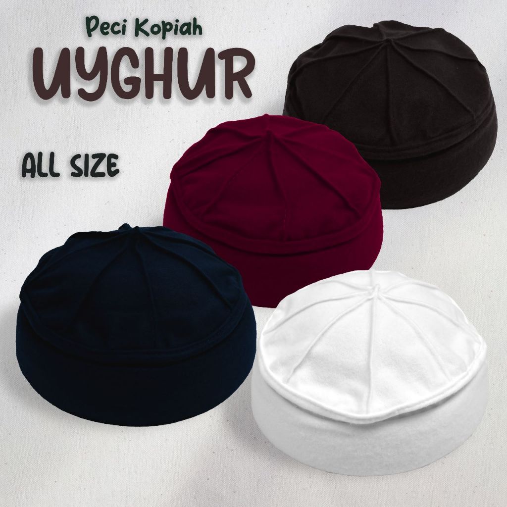 Peci Uyghur Cina Allsize Aneka Warna