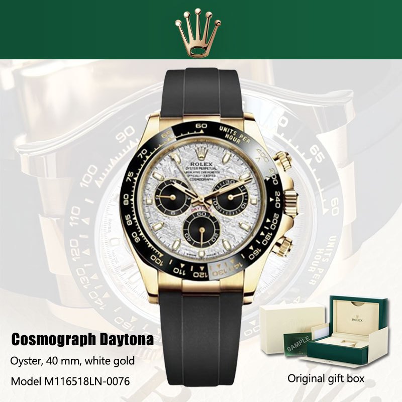 [Rolex watch] 100% original Jam tangan rolex pria Cosmograph Daytona M116518LN-0076 Baru Meteorite d