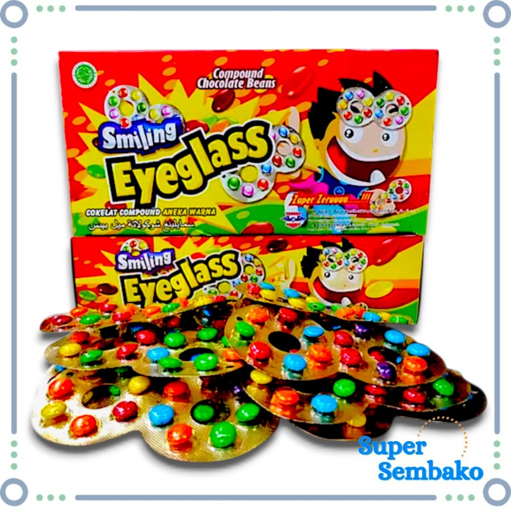 SNACK JADUL PERMEN COKELAT KACAMATA SMILING EYEGLASS ISI 40 BUNGKUS GROSIR MAKASSAR