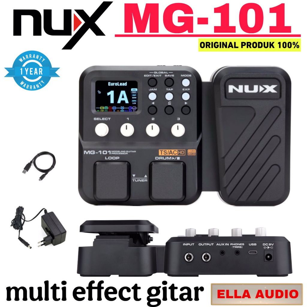 Nux MG 101 Modeling Guitar Processor Effect Guitar Nux MG-101
