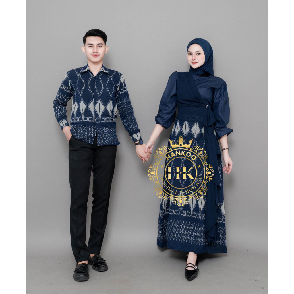 KARINA COUPLE TENUN NAVY - COUPLE TENUN KONDANGAN -  COUPLE TENUN MEWAH