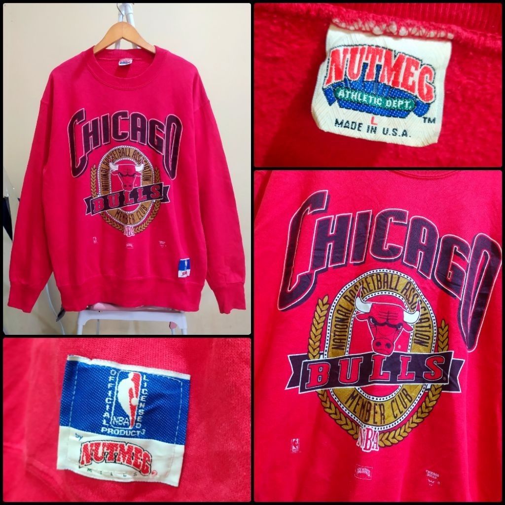 Crewneck Vintage Chicago Bulls Nutmeg Mills