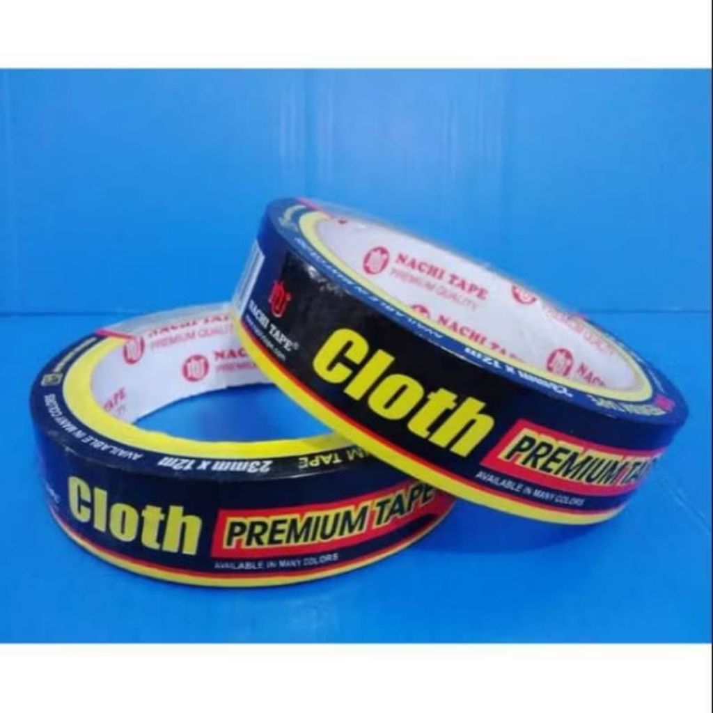 Linen Tape / Cloth Tape Hitam NACHI 23mm x 12 mtr Lakban Nachi Lakban Hitam Isolasi Hitam Solatip Hi