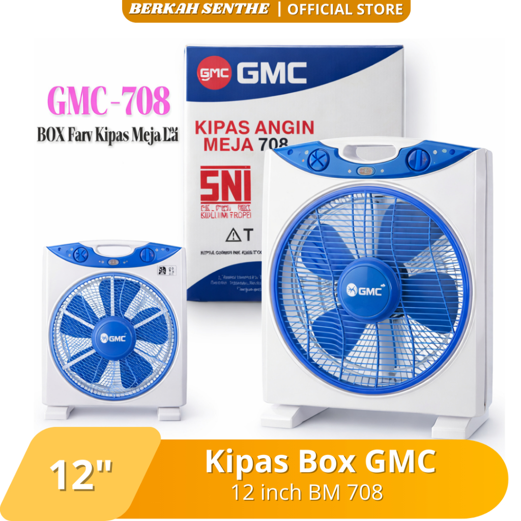 GMC Kipas Angin Box Fan 12 Inch GMC 708 / Kipas Angin 12 Inch