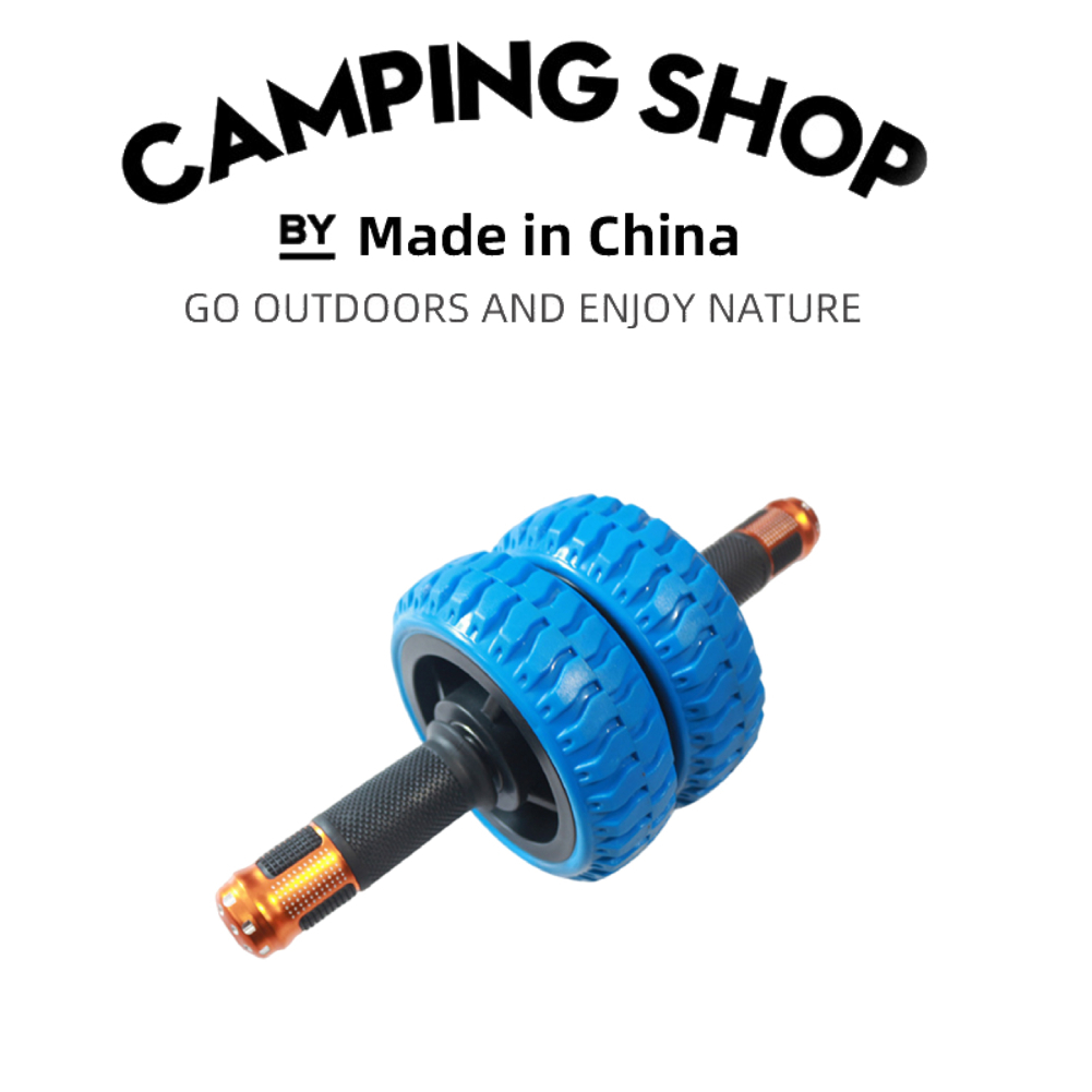 M3 Roda Yoga PVC Double Whell Roller - Fitnes Abdominal Wheel / Alat Bantu Olahraga Ab Roller Double