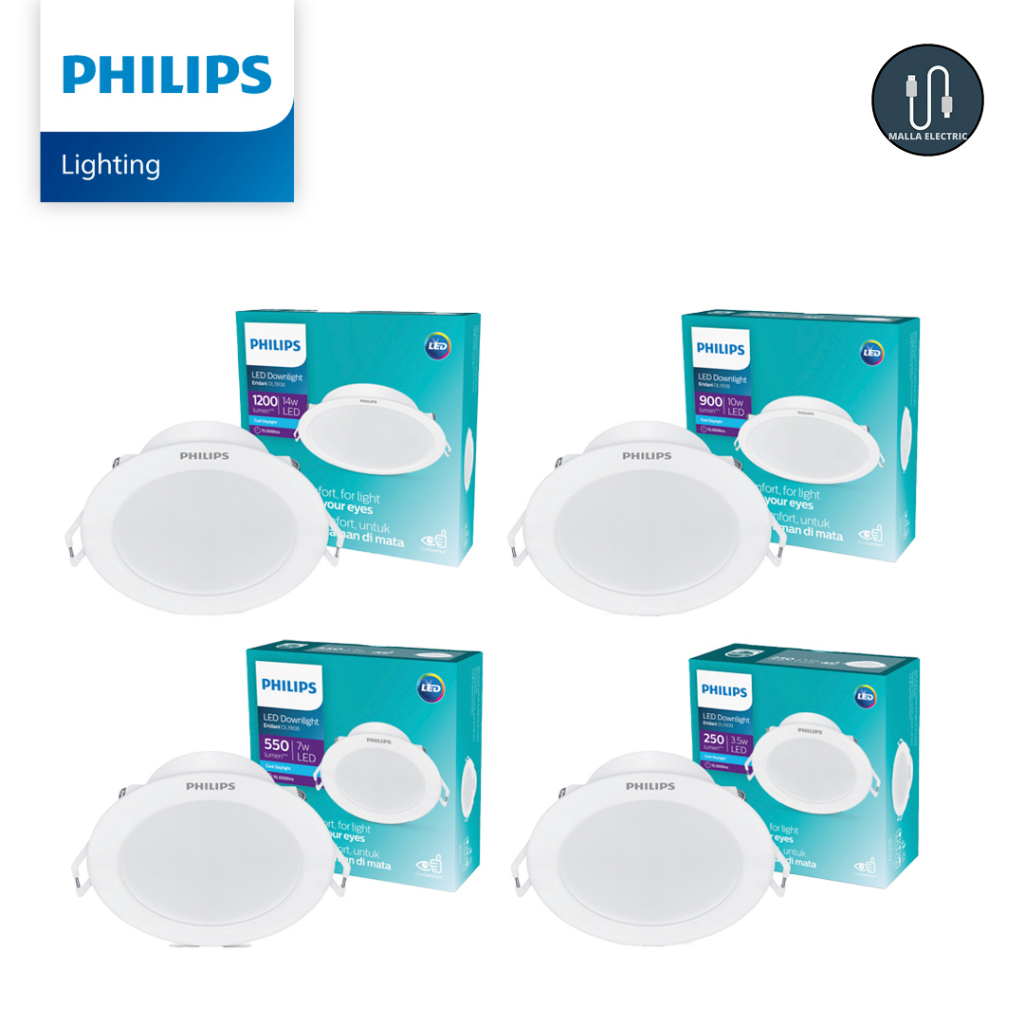 Downlight Philips Eridani Lampu Plafon Tanam Inbow Cahaya Putih/Cool Daylight