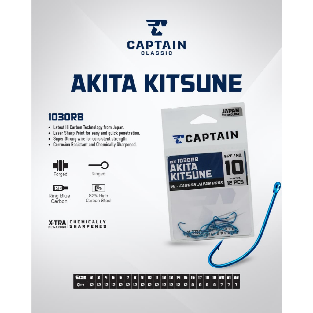 KAIL PANCING CAPTAIN AKITA KITSUNE 1030RB BIRU