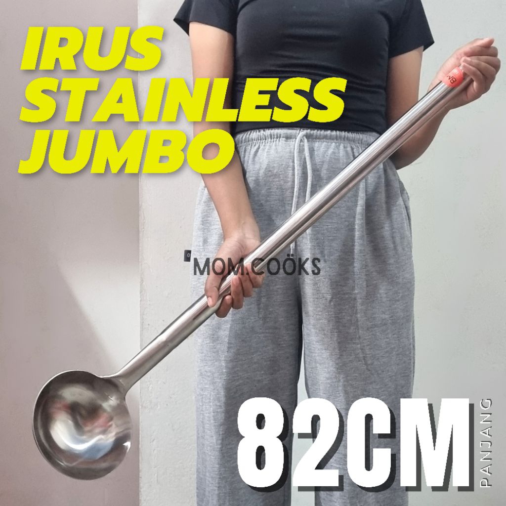 M411 IRUS JUMBO LANGSUNG STAINLESS STEEL GAGANG PANJANG TEBAL IRUS RESTORAN RUMAH MAKAN IRUS DAPUR M