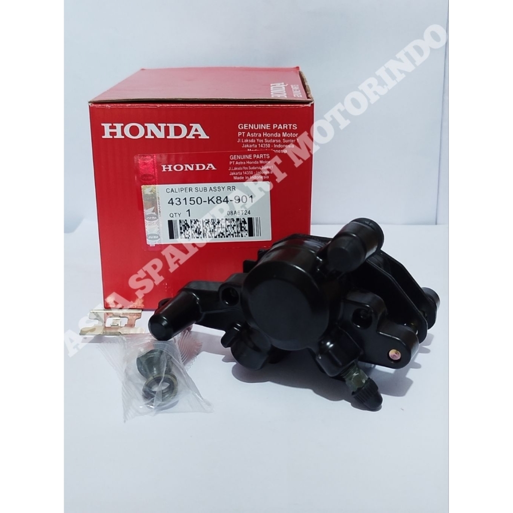 KALIPER CAKRAM BELAKANG CRF 150 CRF150 SET BREKET KAMPAS {HITAM}