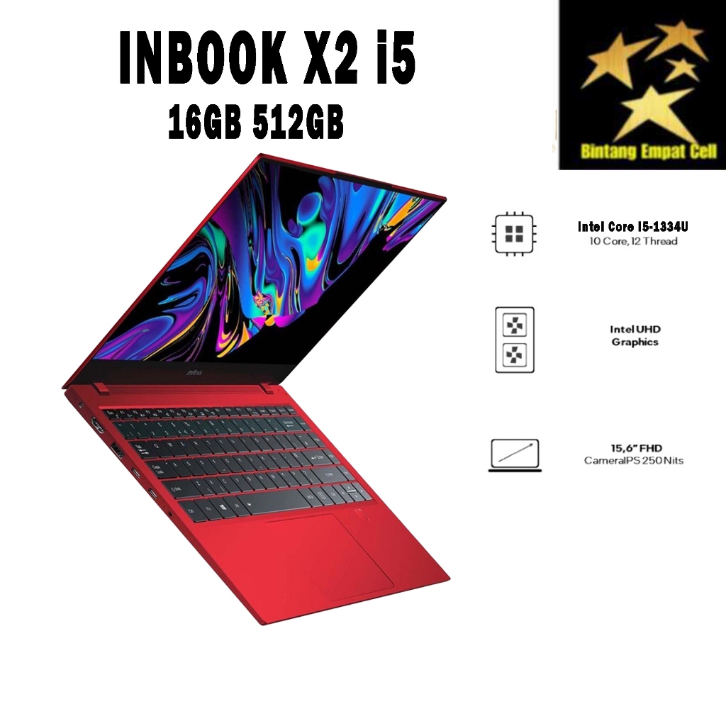 LAPTOP INFINIX INBOOX X2 i5 16/512 GARANSI RESMI