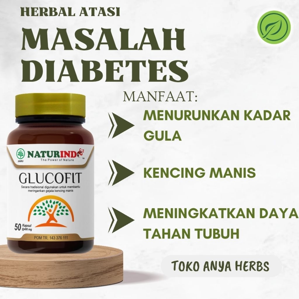 Glucofit Herbal Obat Diabetes BPOM || Obat Herbal Diabetes Glucofit BPOM Turunkan Gula Naturindo