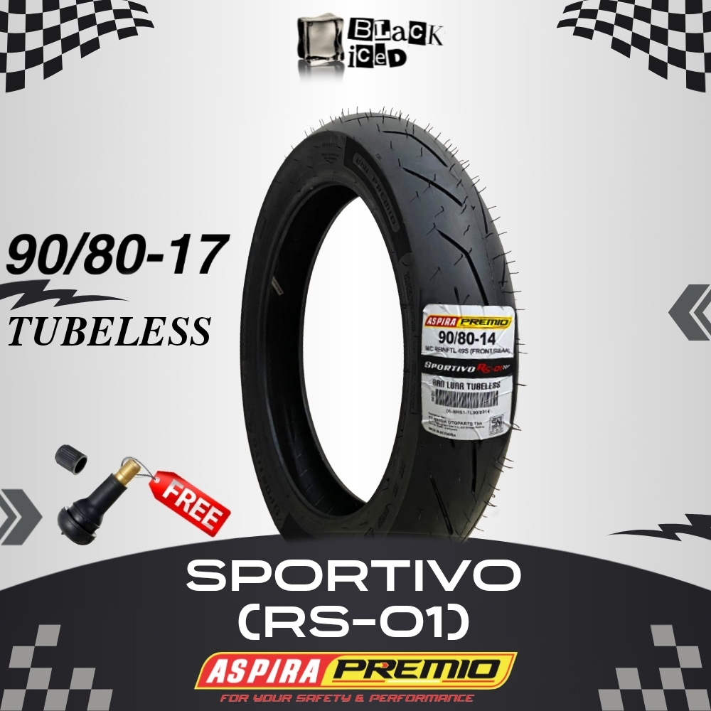 [FREE PENTIL TUBELESS] BAN ASPIRA PREMIO SPORTIVO RS 01 SOFT COMPOUND TUBELESS RING 17 BAN MOTOR UKU